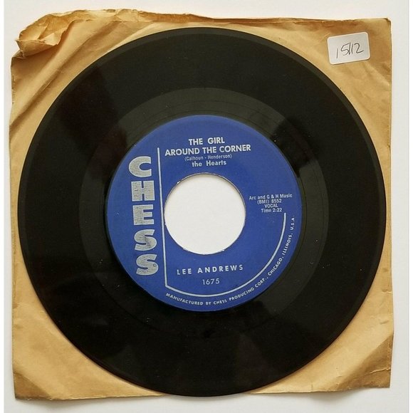 Vinyl 45 Lee Andrews Tear Drops / The Girl Around The Corner Chess 15112-BT - Picture 1 of 2
